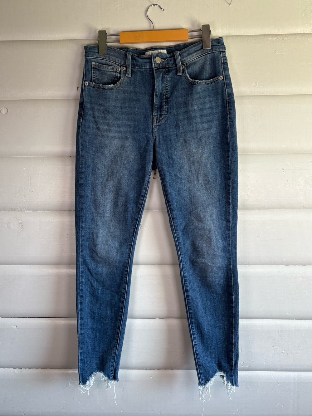 Lucky Brand Ava Skinny Ankle Jeans Raw Hem Medium Wash Size 8/29